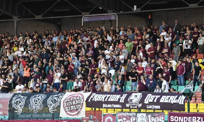 Football Men Season 2017 2018 Semifinals in the Berlin Pilsner Cup BFC Dynamo Tennis Borussia Fans of the BFC 18 04 2018 Copyright: xMatthiasxKochx