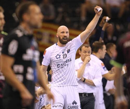 Photo Torjubel at Montpellier Vid Kavticnik Handball Men at 18 04 2018 Champions League SG Flensburg Montpellier