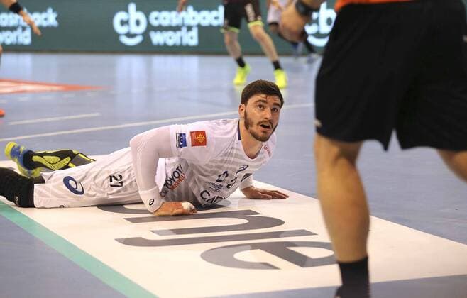 Photo losers Ludovic Fabregas Montpellier handball men at 18 04 2018 Champions League SG Flensburg Montpellier