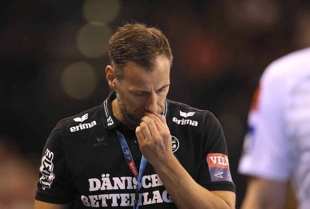 Photo Coach Maik Machulla is skeptical Flensburg Handball men at 18 04 2018 Champions League SG Flensburg Montpellier