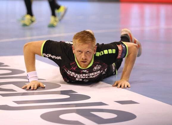 Photo loser at Anders Zachariassen Flensburg Handball Men at 18 04 2018 Champions League SG Flensburg Montpellier 28 28