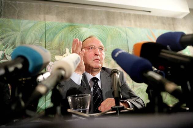 , GENT, BELGIUM : Walter Godefroot, former director of Telekom cycling team from 1992 to 2005, held a press conference PK Pressekonferenz to react at the accusation of Jef D hont of being in the center of doping in the Telekom team in those years, Tuesday 5 June 2007 in Gent. Walter Godefroot said he ignored the doping practice and he will fill a complaint against Jef D hont. At 64 years old, Godfroot is now technical adviser of Astana cycling team. LIEVENxVANxASSCHE  x6835610x