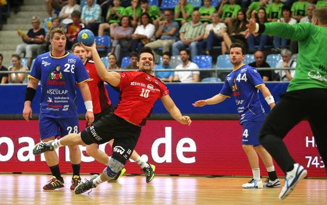 BAU 19 04 2018 Bietigheim Handball SG BBM Bietigheim vs HSG Constance in front Panagiotis Erifopoulos BBM