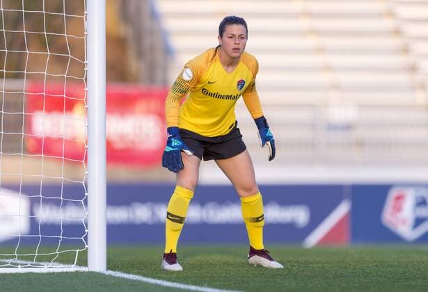 April 14, 2018 - Boyds, Maryland, United States - Boyds, MD - April 14, 2018: The North Carolina Courage defeated the Washington Spirit 4-2 during a National Women s Soccer League (NWSL) match at the Maryland SoccerPlex. Sabrina D’Angelo - ZUMAt139 20180414_zaa_t139_642 Copyright: xBradxSmithx