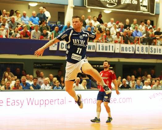 HBL 2 Handball Bundesliga Season 2017 2018 31 Matchday Bergischer HC Wilhelmshaven HV Arnor Gunnarsson Bergischer HC in action