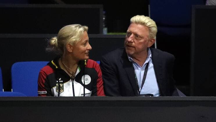 Tennis Fed Cup 2018 Germany Czech Republic Germany Stuttgart 21 04 2018 Tennis Fed Cup 2018 Germany Czech Republic v l Barbara Rittner Boris Becker