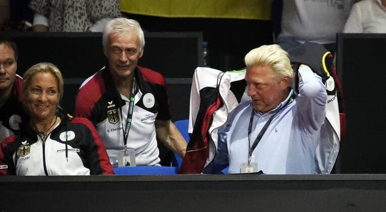 Tennis Fed Cup 2018 Germany Czech Republic Germany Stuttgart 21 04 2018 Tennis Fed Cup 2018 Germany Czech Republic v l Barbara Rittner Boris Becker