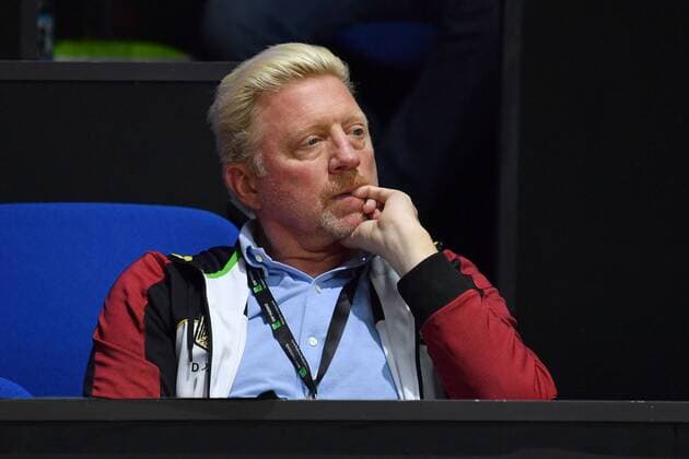Boris BECKER Head of Men sTennis is seriously skeptical about the action. Single shot of a single subject Portraits Portrait Portrait Tennis Fed Cup Semi-finals Germany Czech Republic P O R S C H E A R E N A Stuttgart on 21 04 2018