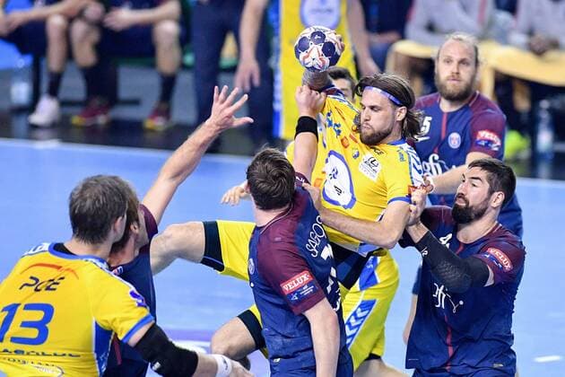 21.04.2018 KIELCE UL. BOCZNA ( POLAND ) PILKA RECZNA MEZCZYZN ( HANDBALL MEN S ) LIGA MISTRZOW - 1 4 FINALU ( MEN S VELUX EHF CHAMPIONS LEAGUE - QUARTER FINAL ) MECZ PGE VIVE KIELCE - PARIS SAINT GERMAIN HANDBALL ( GAME ) NZ DEAN BOMBAC NIKOLA KARABATIC FOTO MICHAL STANCZYK CYFRASPORT NEWSPIX.PL --- Newspix.pl  20180421CSMS0007
