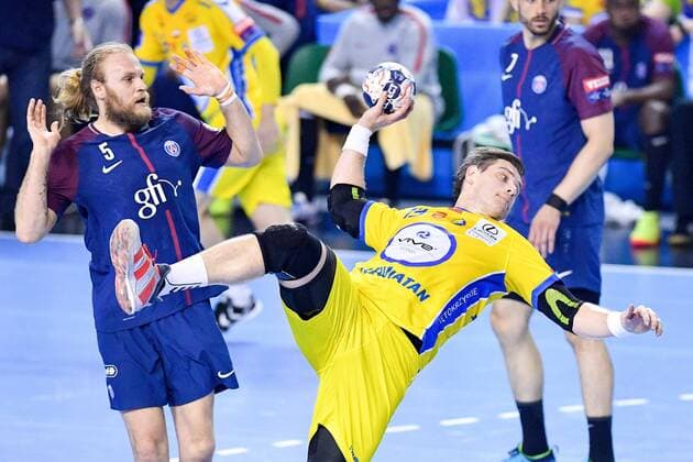21.04.2018 KIELCE UL. BOCZNA ( POLAND ) PILKA RECZNA MEZCZYZN ( HANDBALL MEN S ) LIGA MISTRZOW - 1 4 FINALU ( MEN S VELUX EHF CHAMPIONS LEAGUE - QUARTER FINAL ) MECZ PGE VIVE KIELCE - PARIS SAINT GERMAIN HANDBALL ( GAME ) NZ HENRIK MOLLGAARD JENSEN JULEN AKIZU AGINAGALDE ( AKUIZU AGUINAGALDE ) FOTO MICHAL STANCZYK CYFRASPORT NEWSPIX.PL --- Newspix.pl  20180421CSMS0017