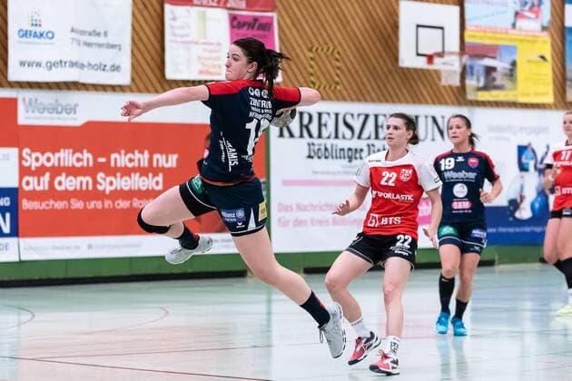 Handball 2 Bundesliga Women HBF Season 17 18 21 04 2018 SG H2Ku Herrenberg Kuties vs TG Nuertingen Handball 2 Bundesliga Women HBF Season 17 18 21 04 2018 Herrenberg Copyright: xFrankx Eibner-Pressefotox EP_wfk