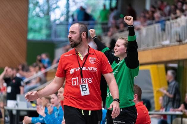 Stefan Eidt TG Nuertingen Manager SG H2Ku Herrenberg Kuties vs TG Nuertingen Handball 2 Bundesliga Women HBF Season 17 18 21 04 2018 SG H2Ku Herrenberg Kuties vs TG Nuertingen Handball 2 Bundesliga Women HBF Season 17 18 21 04 2018 Herrenberg Copyright: xFrankx Eibner-Pressefotox EP_wfk