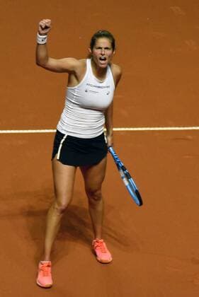 Cheers and Joy with Julia Görges GER Germany Stuttgart Sport Tennis FedCup World Group Semifinals Germany vs Czech Republic on 22 04 2018 Porsche Arena