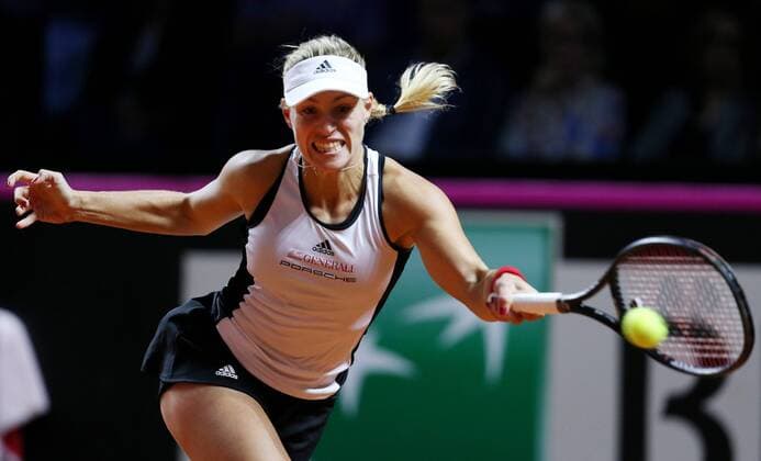 BAU 22 04 2018 Stuttgart Tennis Fed Cup GER vs CZE Angelique Kerber GER