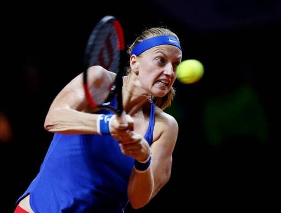 BAU 22 04 2018 Stuttgart Tennis Fed Cup GER vs CZE Petra Kvitova CZE