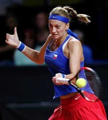 BAU 22 04 2018 Stuttgart Tennis Fed Cup GER vs CZE Petra Kvitova CZE