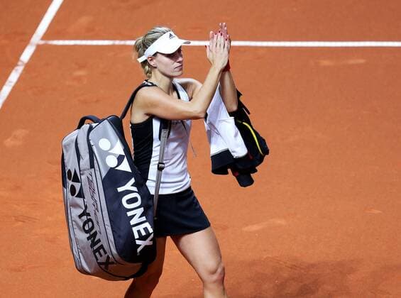 BAU 22 04 2018 Stuttgart Tennis Fed Cup GER vs CZE Angelique Kerber GER disappointed
