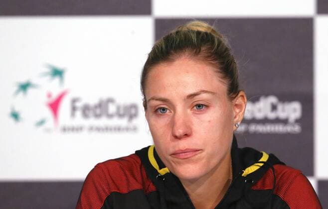 BAU 22 04 2018 Stuttgart Tennis Fed Cup GER vs CZE Angelique Kerber GER in an interview