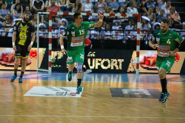 SESUM Zarko (Frisch Auf Goppingen) HANDBALL : Coupe EHF : Chambery vs Goppingen - 22 04 2018 THEOPHILELaurent Panoramic 