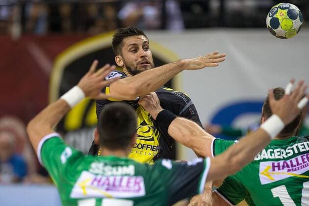 MINEL Quentin (Chambery Savoie Handball) HANDBALL : Coupe EHF : Chambery vs Goppingen - 22 04 2018 THEOPHILELaurent Panoramic 