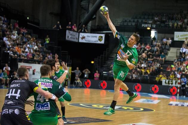 FONTAINE Daniel (Frisch Auf Goppingen) HANDBALL : Coupe EHF : Chambery vs Goppingen - 22 04 2018 THEOPHILELaurent Panoramic 