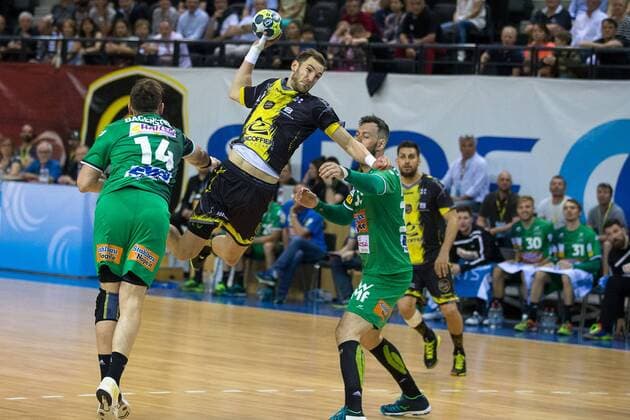 BRIFFE Romain (Chambery Savoie Handball) HANDBALL : Coupe EHF : Chambery vs Goppingen - 22 04 2018 THEOPHILELaurent Panoramic 