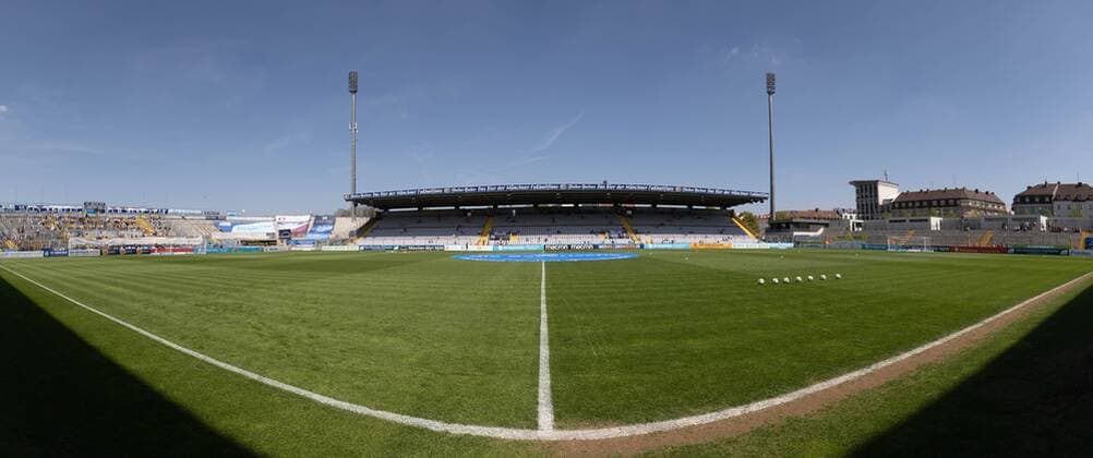 Stadion an der Grünwalder Straße Panorama View from the grandstand to the standing hall TSV 1860 Munich vs FC Augsburg II Regionalliga Bayern 35 Matchday