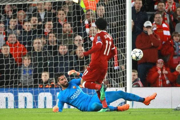 Gol Mohamed Salah 2-0 Goal celebration Liverpool 24-04-2018 Football Champions League 2017 2018 Semifinal First Leg Liverpool - AS Roma Foto Gino Mancini Insidefoto ginoxmancini