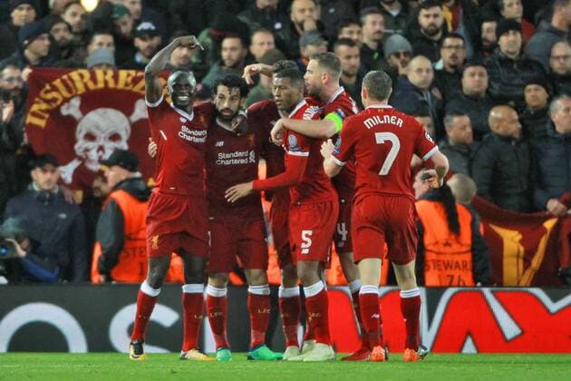 Esultanza Gol Mohamed Salah 2-0 Goal celebration Liverpool 24-04-2018 Football Champions League 2017 2018 Semifinal First Leg Liverpool - AS Roma Foto Gino Mancini Insidefoto ginoxmancini