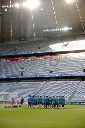 Entrenamiento del Real Madrid en Munich. Real Madrid training session in Munich. 