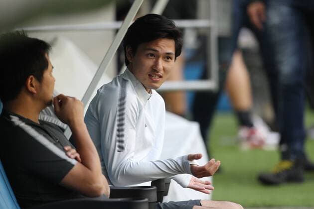 SOCCER - EL, Marseille vs RBS MARSEILLE,FRANCE,25.APR.18 - SOCCER - UEFA Europa League, semifinal, Olympique de Marseille vs Red Bull Salzburg, training. Image shows Takumi Minamino (RBS). GEPAxpictures xMathiasxMandl