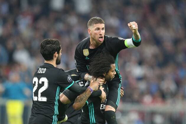 l Ish goal scoring 22 Real Madrid Marcelo 12 Real Madrid and Sergio Ramos 4 Real Madrid equalizer 1 1 Bayern Munich vs Real Madrid Soccer Semi Finals Champions League 25 04 2018 Muenchen Bayern Germany Copyright: xkolbert-press ChristianxKolbertx