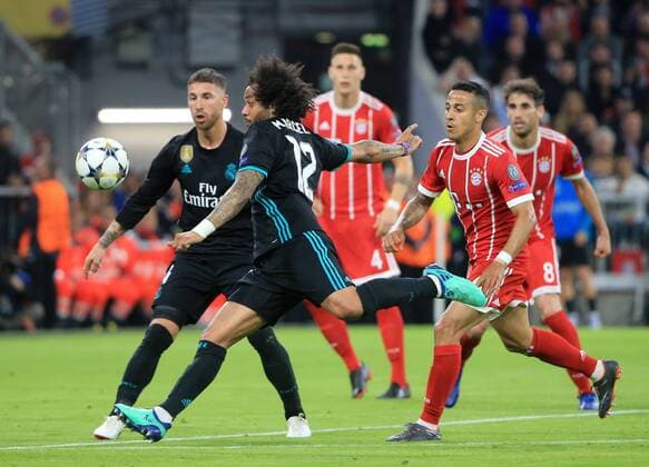 20180425 Champions League FC Bayern vs. Real Madrid Allianz Arena Muenchen Football Sport in the picture 1 1 Marcelo Real Madrid have beaten Thiago FCB