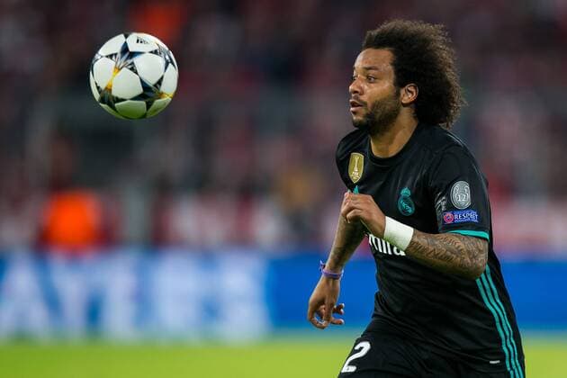 25.04.2018 MONACHIUM, PILKA NOZNA (FOOTBALL), UEFA LIGA MISTRZOW (UEFA CHAMPIONS LEAGUE), SEZON 2017 2018 , 1 4 FINAL (QUARTER-FINALS) MECZ FC BAYERN MONACHIUM - REAL MADRYT (FC BAYERN MUNCHEN - REAL MADRID) NZ MARCELO FOTO LUKASZ SKWIOT CYFRASPORT NEWSPIX.PL --- Newspix.pl FRANCE OUT!  20180425CSLS0035