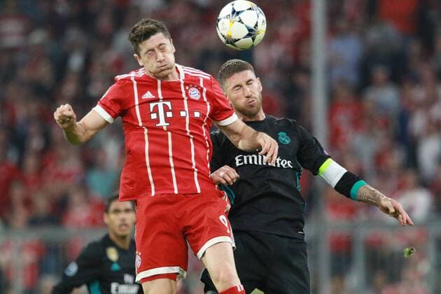 Robert Lewandowski FCB Sergio Ramos Real Soccer UEFA Champions League FC Bayern Munich Real Madrid CF 25 04 2018
