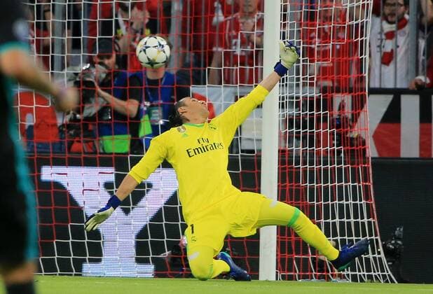 20180425 Champions League vs Real Madrid Allianz Arena Munich Soccer Sport im Bild Leylar Navas Real Madrid scores the 1 0