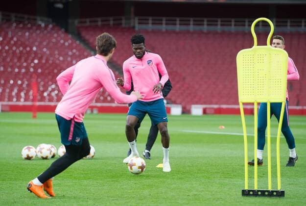 25 04 2018 Emirates Stadium (London) Atletico de MadridÂ s training for the Europa League semi-final match against Arsenal. Picture: Gustavo Valiente Herrero  xGustavoxValientexHerrerox xx