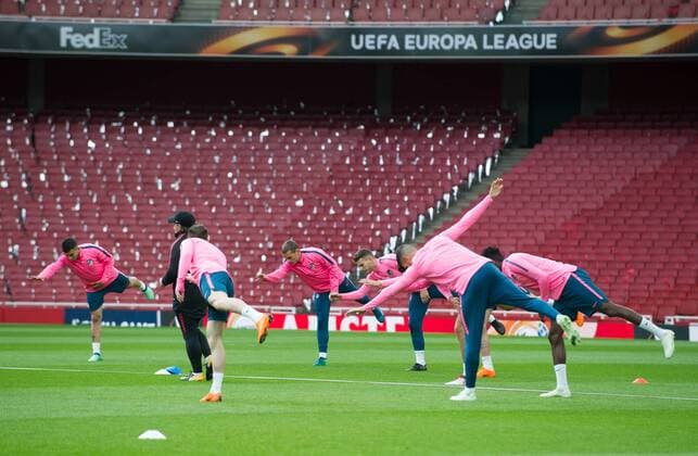 25 04 2018 Emirates Stadium (London) Atletico de MadridÂ s training for the Europa League semi-final match against Arsenal. Picture: Gustavo Valiente Herrero  xGustavoxValientexHerrerox xx