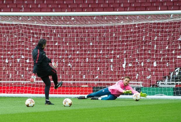 25 04 2018 Emirates Stadium (London) Atletico de MadridÂ s training for the Europa League semi-final match against Arsenal. Picture: Gustavo Valiente Herrero  xGustavoxValientexHerrerox xx