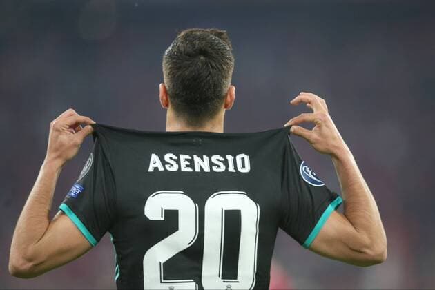 Marco Asensio Real Madrid CF 20 rejoicing after 1 2 Bayern Munich vs Real Madrid CF Champions League semi-finals Football 25 04 2018 Bayern Munich vs Real Madrid CF Champions League Semifinals Soccer 25 04 2018 Muenchen Copyright: xLanger Eibner-Pressefotox EP_HLR