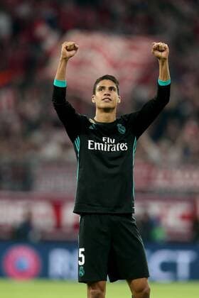 Raphael Varane Real Madrid CF 5 with clenched fists after the victory Bayern Munich vs Real Madrid CF Champions League semi-finals Football 25 04 2018 Bayern Munich vs Real Madrid CF Champions League semi-finals Football 25 04 2018 Muenchen Copyright: xLanger Eibner-Pressefotox EP_HLR