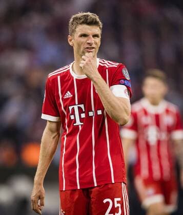 Munich 25 04 2018 Thomas Müller FCB disappoint Bayern Munich Real Madrid