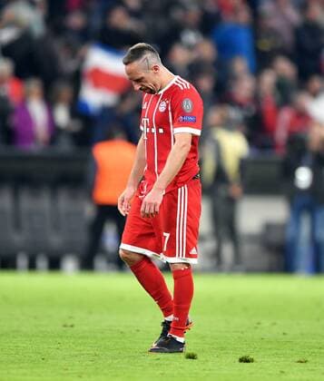 Franck Ribery FC Bayern disappointed after Match FC Bayern Munich Real Madrid UEFA Champions League CL Semi Finals 1 2 Final First Half Season 2017 2018 Soccer Soccer Soccer Men Germany Germany Munich 25 4 2017 Allianz Arena