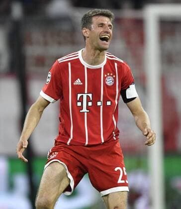 Thomas Müller Bayern Munich Gestik Gesture FC Bayern München FCB Real Madrid CF UEFA Champions League CL Semi Finals First Game Match 1 Season 2017 2018 Munich Allianz Arena 25 04 2018 FC Bayern Munich FCB vs Real Madrid CF