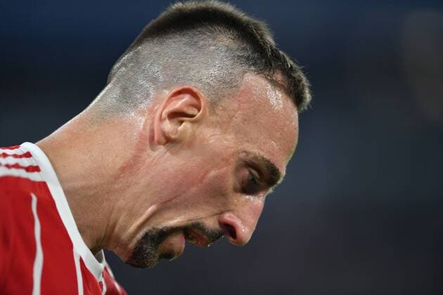 Franck Ribery Bayern disappointed Bayern Munich Real Madrid UEFA Champions League CL Semi Finals 1 2 Final First Half Season 2017 2018 Football Soccer Soccer Men Germany Germany Munich 25 4 2017 Allianz Arena
