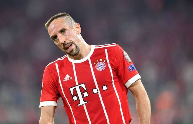 Franck Ribery Bayern disappointed Bayern Munich Real Madrid UEFA Champions League CL Semi Finals 1 2 Final First Half Season 2017 2018 Football Soccer Soccer Men Germany Germany Munich 25 4 2017 Allianz Arena