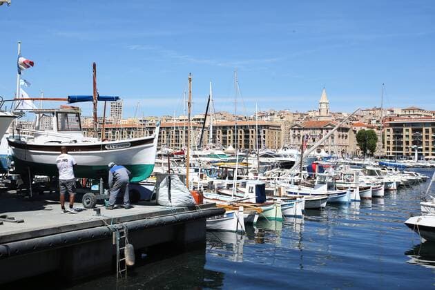 SOCCER - EL, Marseille vs RBS MARSEILLE,FRANCE,26.APR.18 - SOCCER - UEFA Europa League, semifinal, Olympique de Marseille vs Red Bull Salzburg. Image shows the city of Marseille. GEPAxpictures xMathiasxMandl
