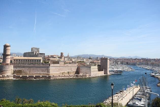 SOCCER - EL, Marseille vs RBS MARSEILLE,FRANCE,26.APR.18 - SOCCER - UEFA Europa League, semifinal, Olympique de Marseille vs Red Bull Salzburg. Image shows the city of Marseille. GEPAxpictures xMathiasxMandl