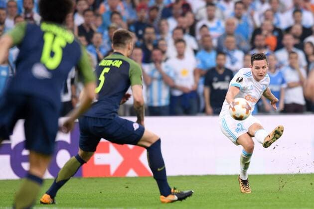 26 FLORIAN THAUVIN (OM) FOOTBALL : Marseille vs Red Bull Salzburg - Ligue Europa - 26 04 2018 FEP Panoramic 