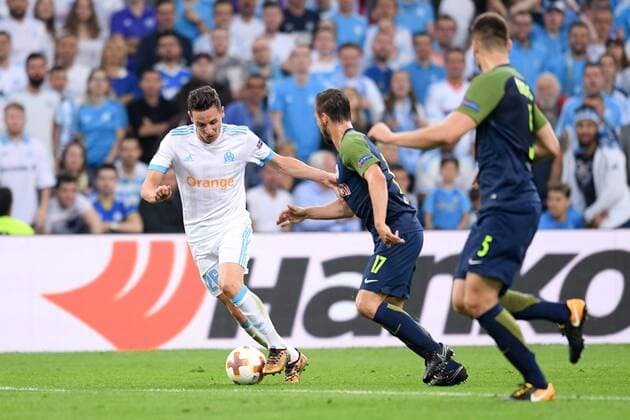 26 FLORIAN THAUVIN (OM) FOOTBALL : Marseille vs Red Bull Salzburg - Ligue Europa - 26 04 2018 FEP Panoramic 